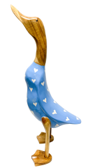 Bamboo Root Ducks Blue With Hearts - Various Sizes