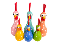 Wooden Painted Chickens - Various Sizes