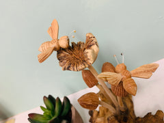 Wooden Mushroom with Bees