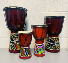 Dot Painted Djembes - Various Sizes