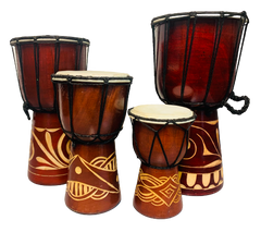 Carved Djembes - Various Sizes