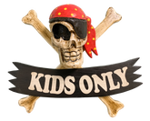 Wooden Pirate Sign - Kids Only