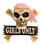 Wooden Pirate Sign - Girls Only