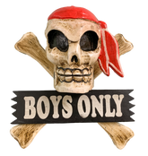 Wooden Pirate Sign - Boys Only