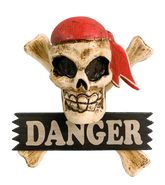 Wooden Pirate Sign - Danger