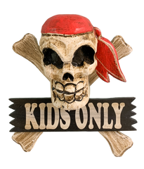 Wooden Pirate Sign - Kids Only