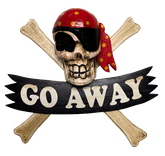 Wood Pirates Sign - Go Away 40cm