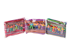 6 Mini Worry People Doll on Bag