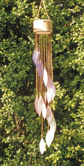 Glass Windchime Spiral - Pink/Purple