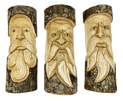 Assorted Green Man Carvings - 30cm