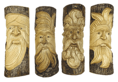Assorted Green Man Carvings - 30cm