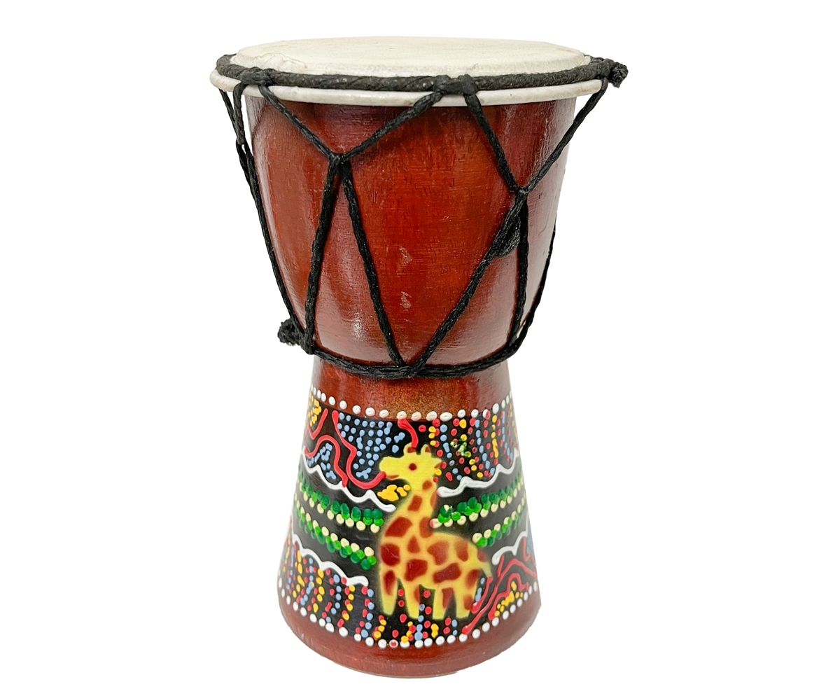 Giraffe Dot Painted Djembes