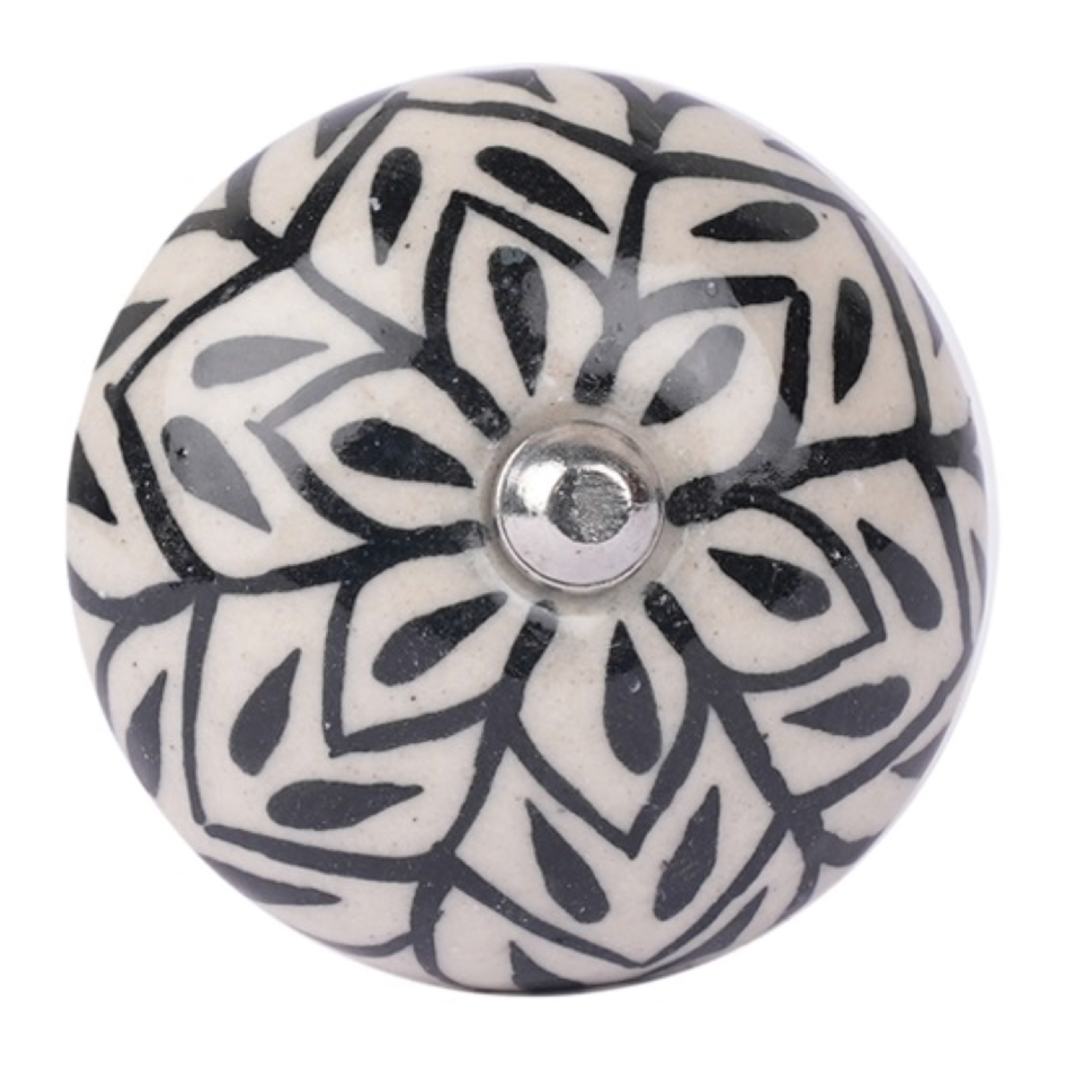 Black and White Ceramic Door Knobs - Assorted Designs