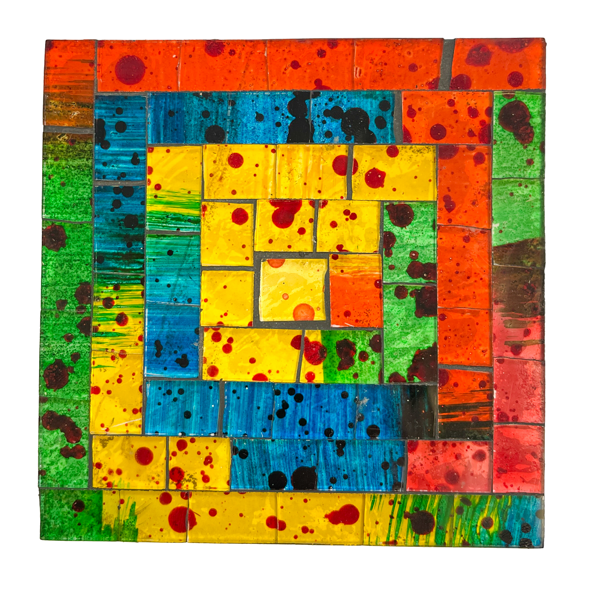 Square Mosaic Coaster - Rainbow