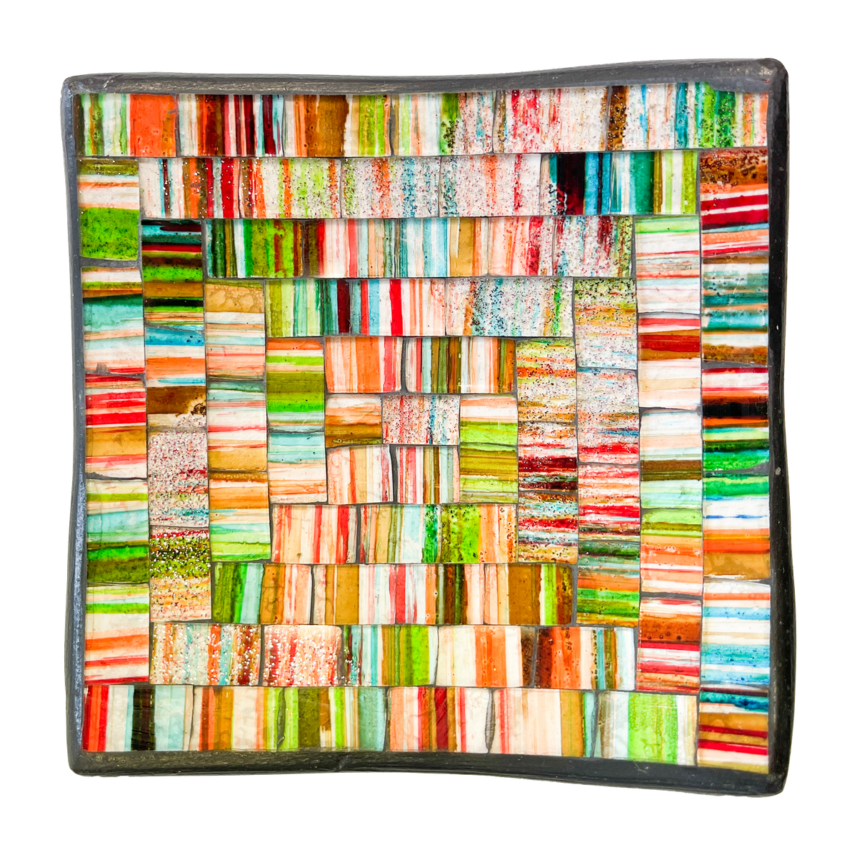 Square Mosaic Bowl - Multicoloured