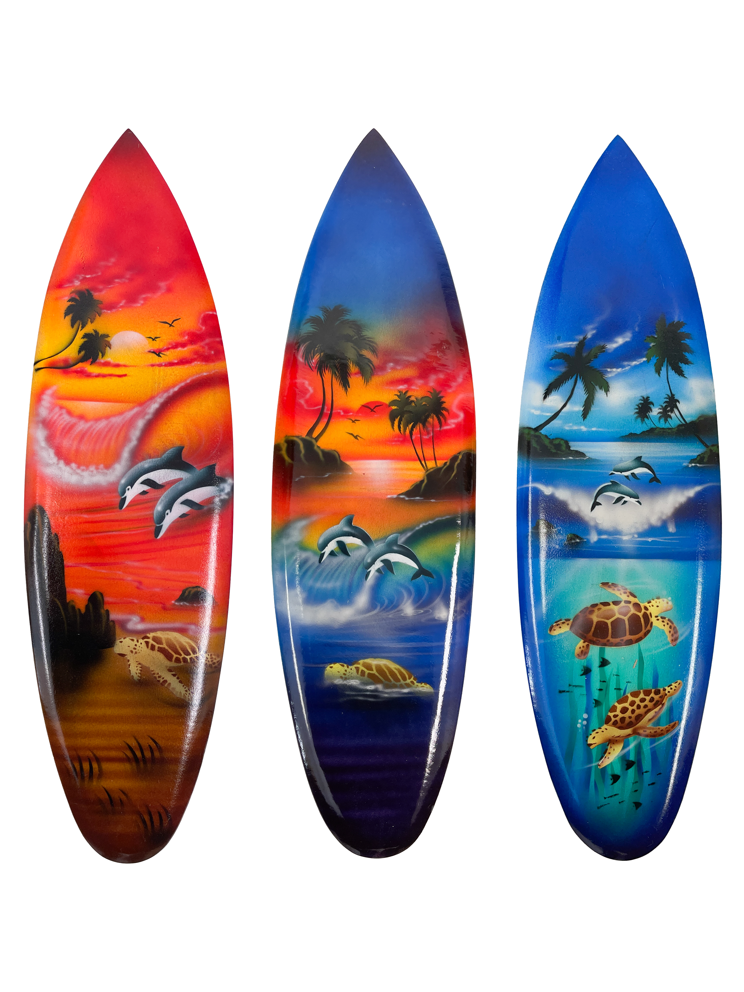 Wooden Painted Surfboard - Various Sizes