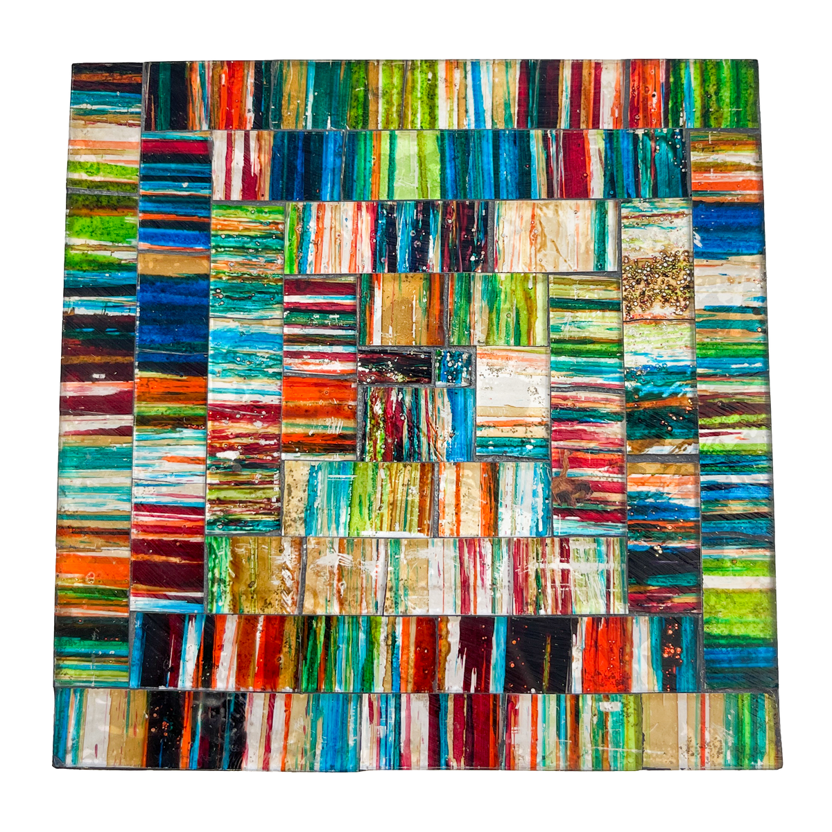 Square Mosaic Coaster - Multicoloured