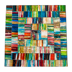 Square Mosaic Coaster - Multicoloured