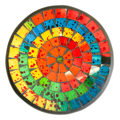 Round Mosaic Bowl - Rainbow