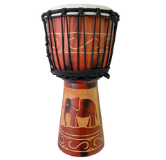 Wooden Djembe Drum - Brown Elephant 40cm