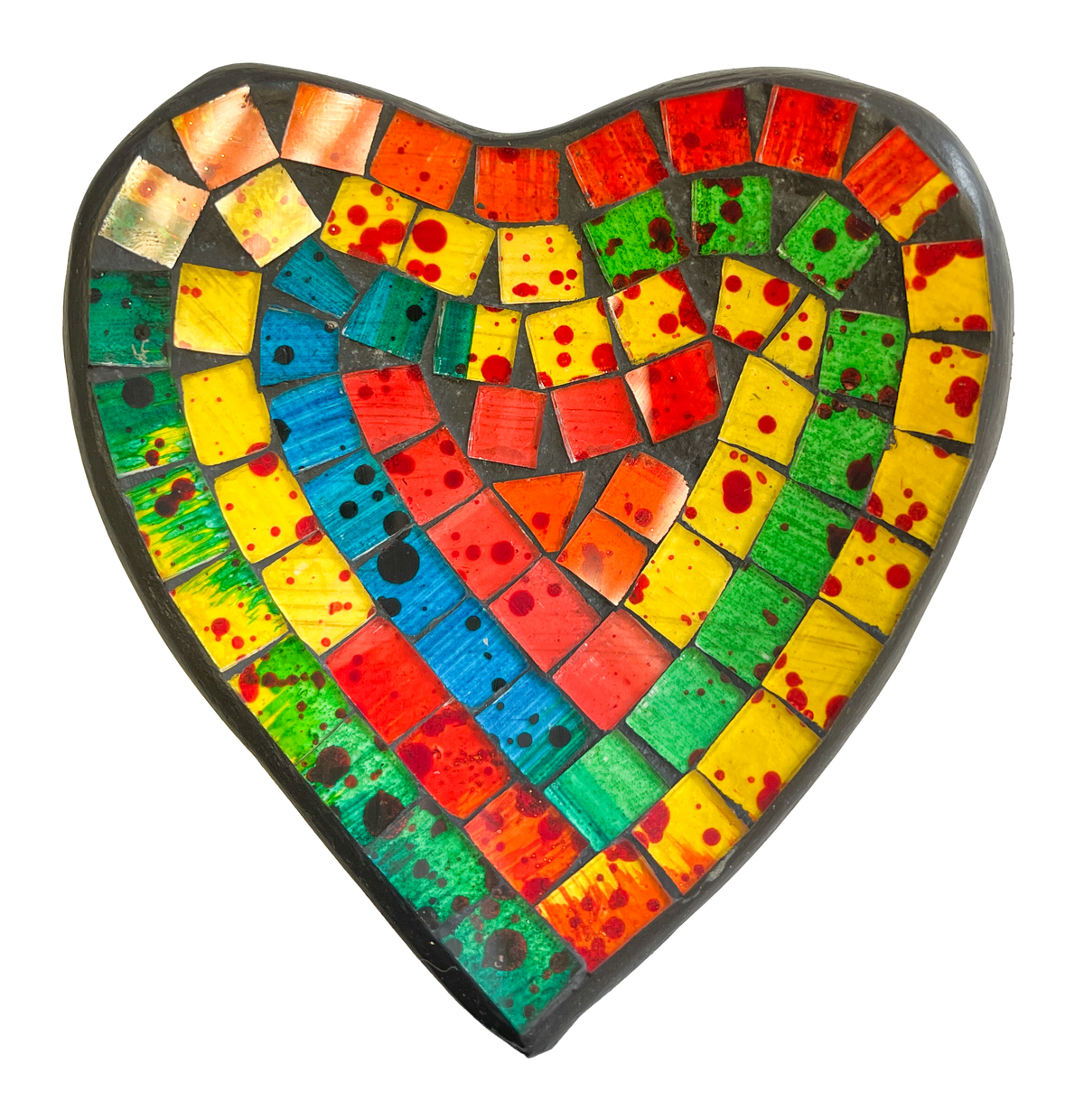 Heart Mosaic Bowl - Rainbow