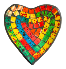 Heart Mosaic Bowl - Rainbow