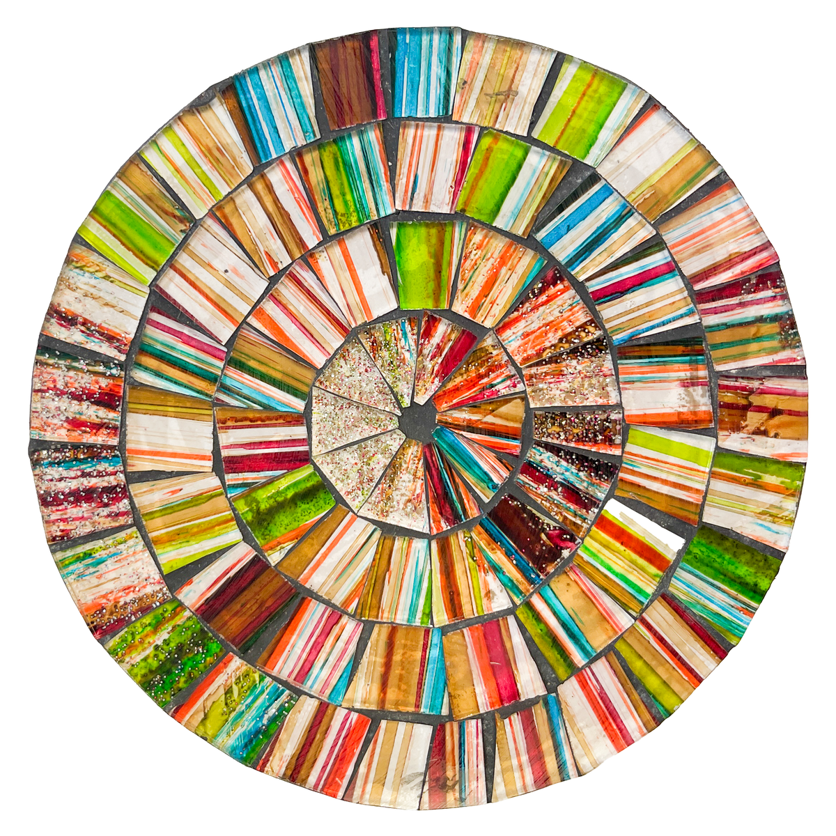 Round Mosaic Coaster - Multicoloured