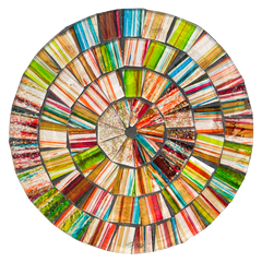 Round Mosaic Coaster - Multicoloured