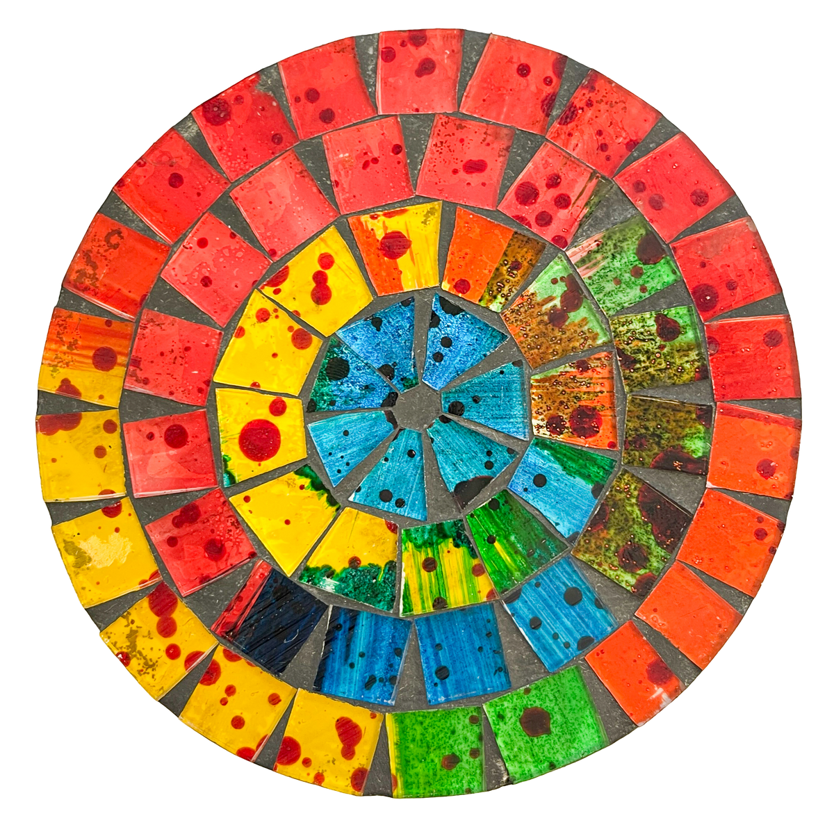 Round Mosaic Coaster - Rainbow