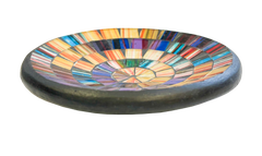 Round Mosaic Bowl - Purple/Gold