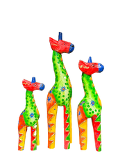 Set of 3 Painted Giraffes