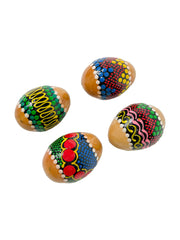 Dot Painted Wooden Egg Shakers Maracas