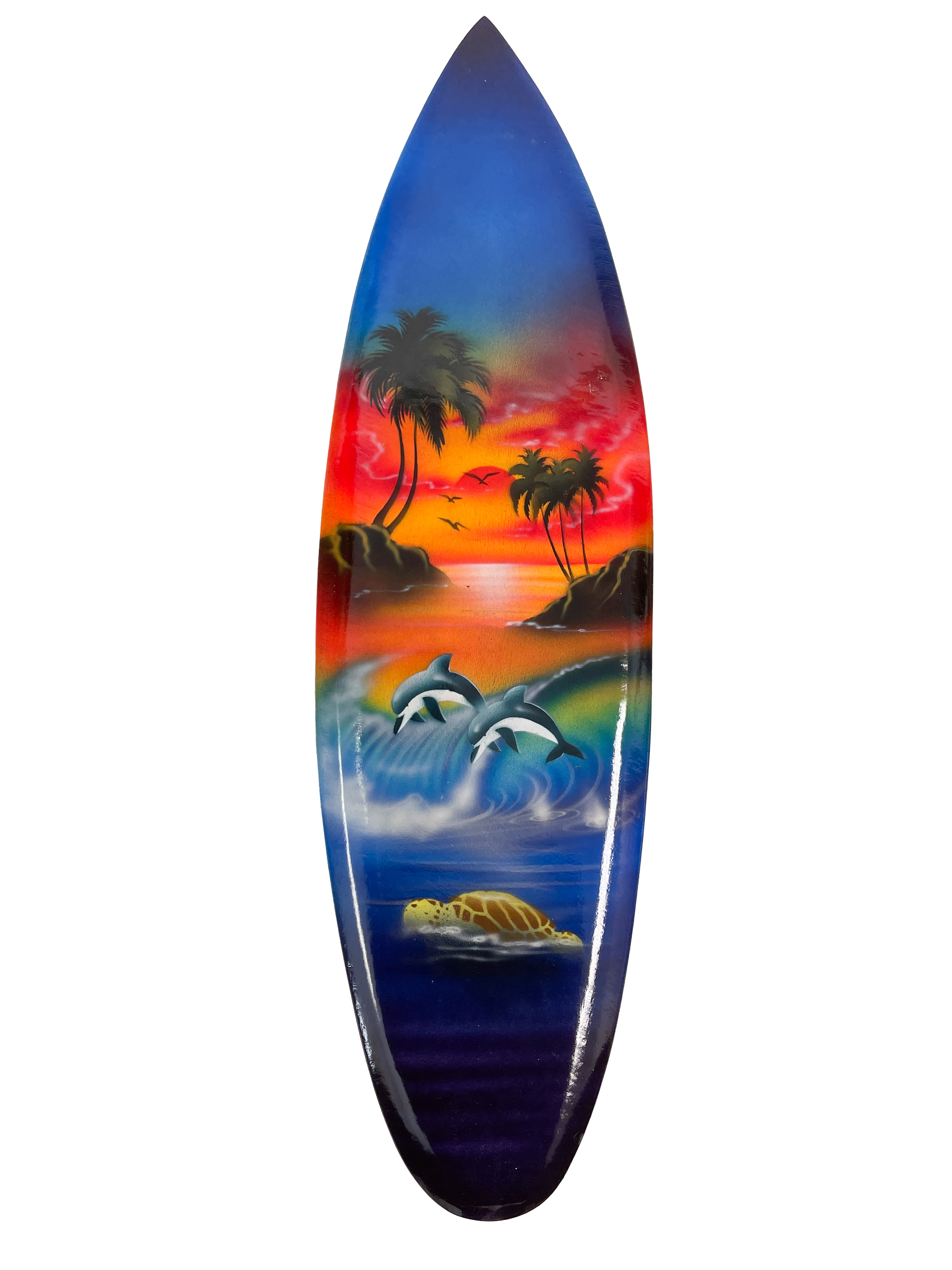 Wooden Painted Surfboard - Various Sizes