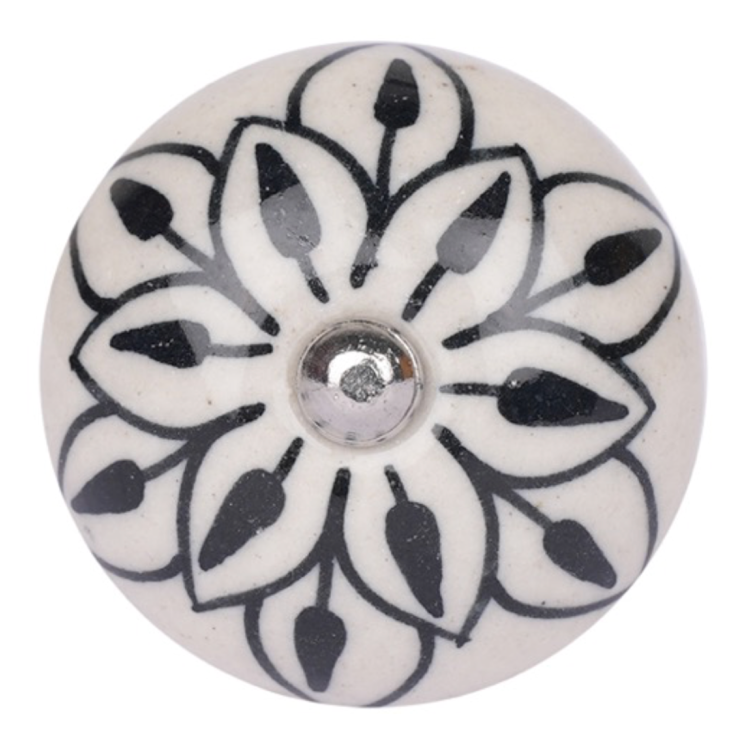 Black and White Ceramic Door Knobs - Assorted Designs