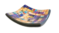 Square Mosaic Bowl - Purple/Gold