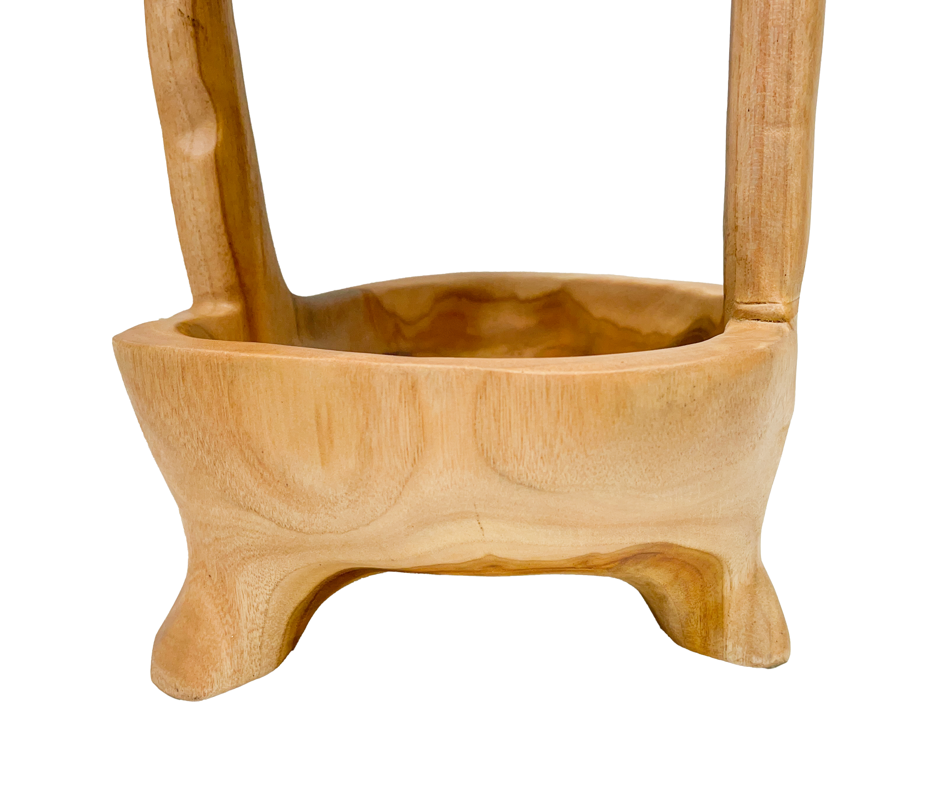 Teak Wood Double Bowl