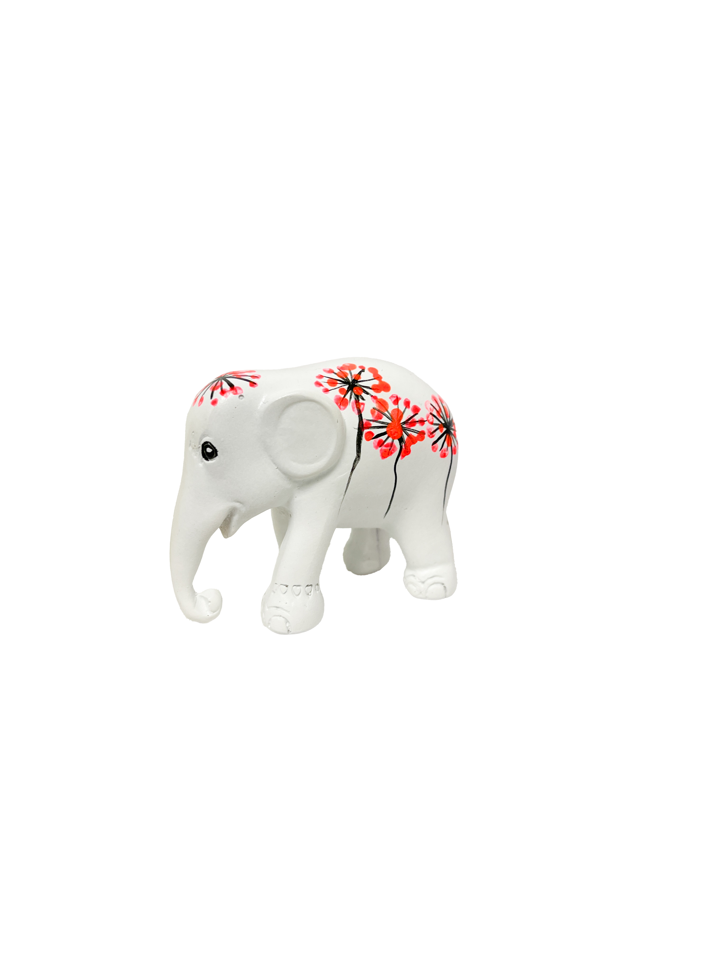 Painted Resin Elephants - Medium