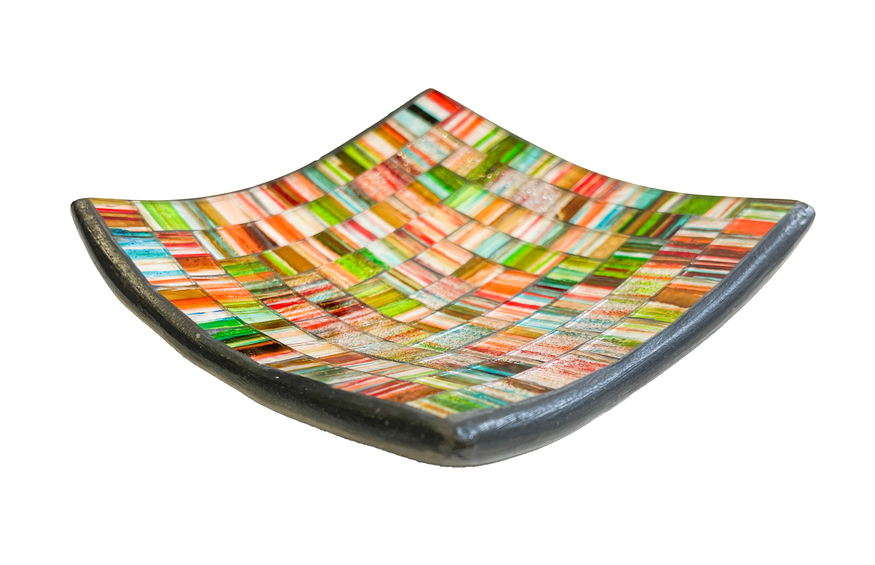 Square Mosaic Bowl - Multicoloured