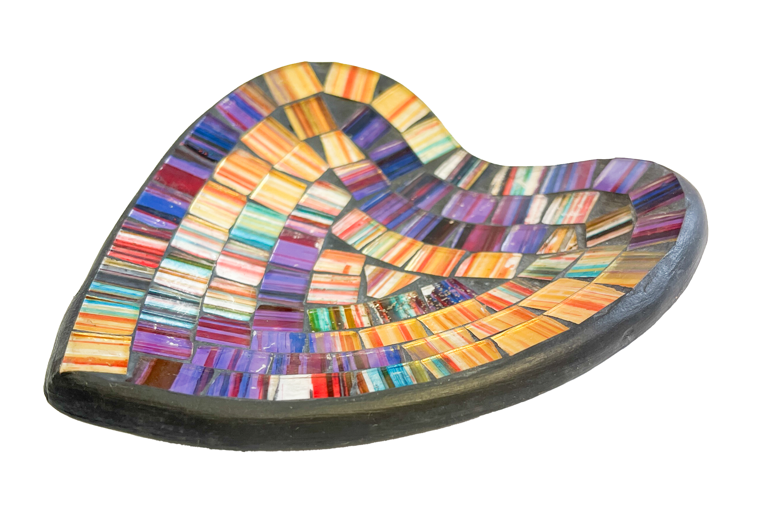 Heart Mosaic Bowl - Purple/Gold
