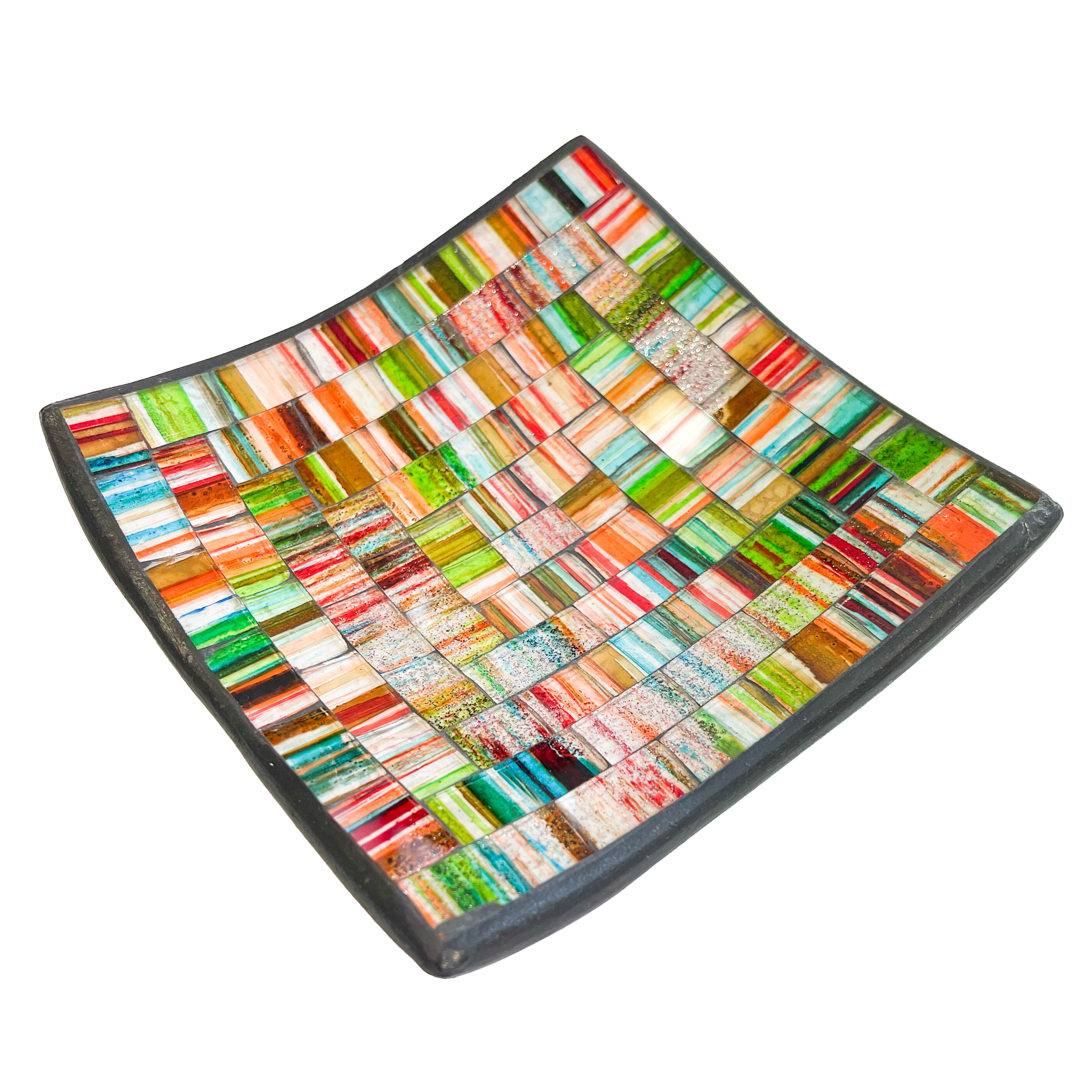 Square Mosaic Bowl - Multicoloured