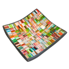 Square Mosaic Bowl - Multicoloured
