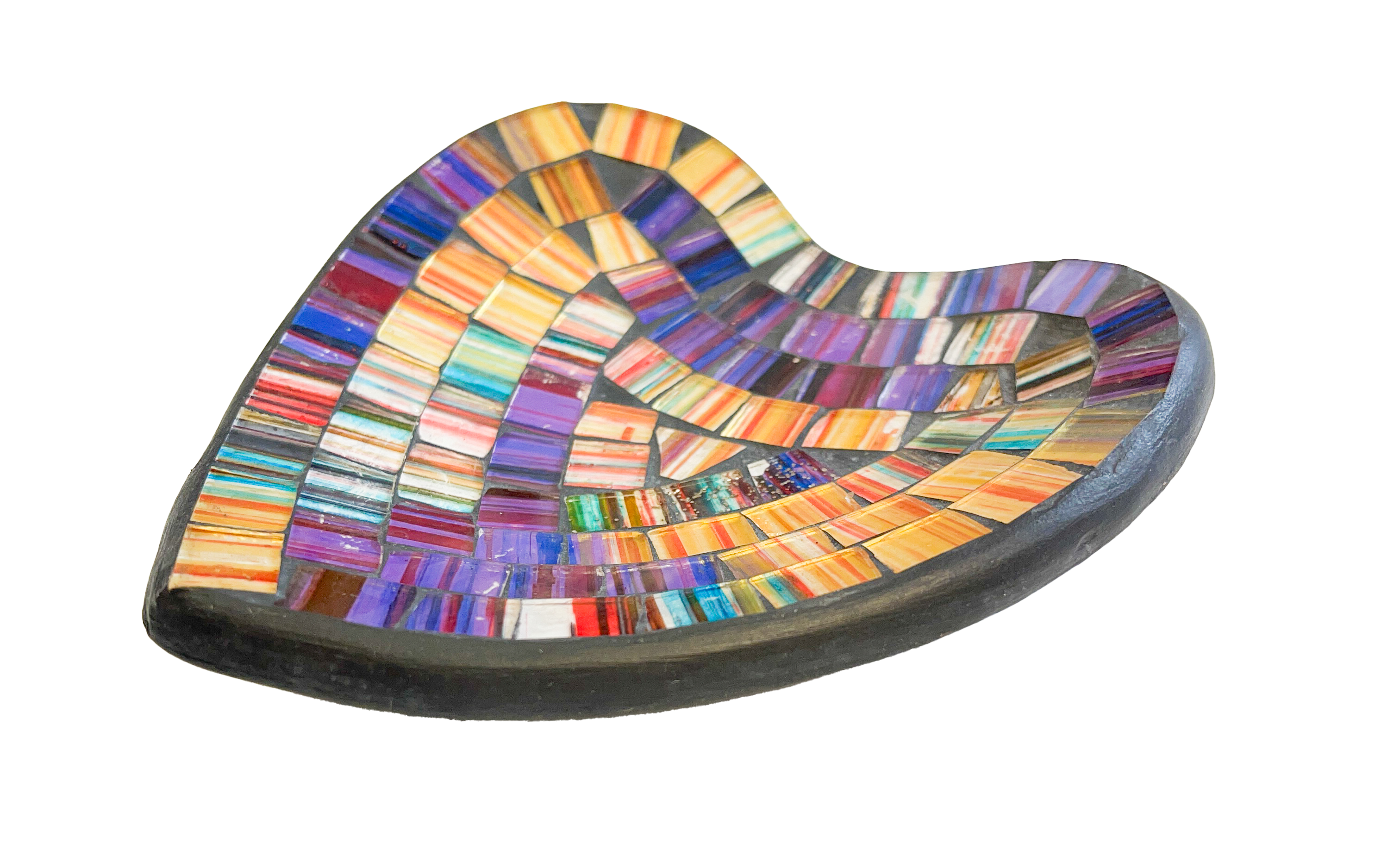 Heart Mosaic Bowl - Purple/Gold
