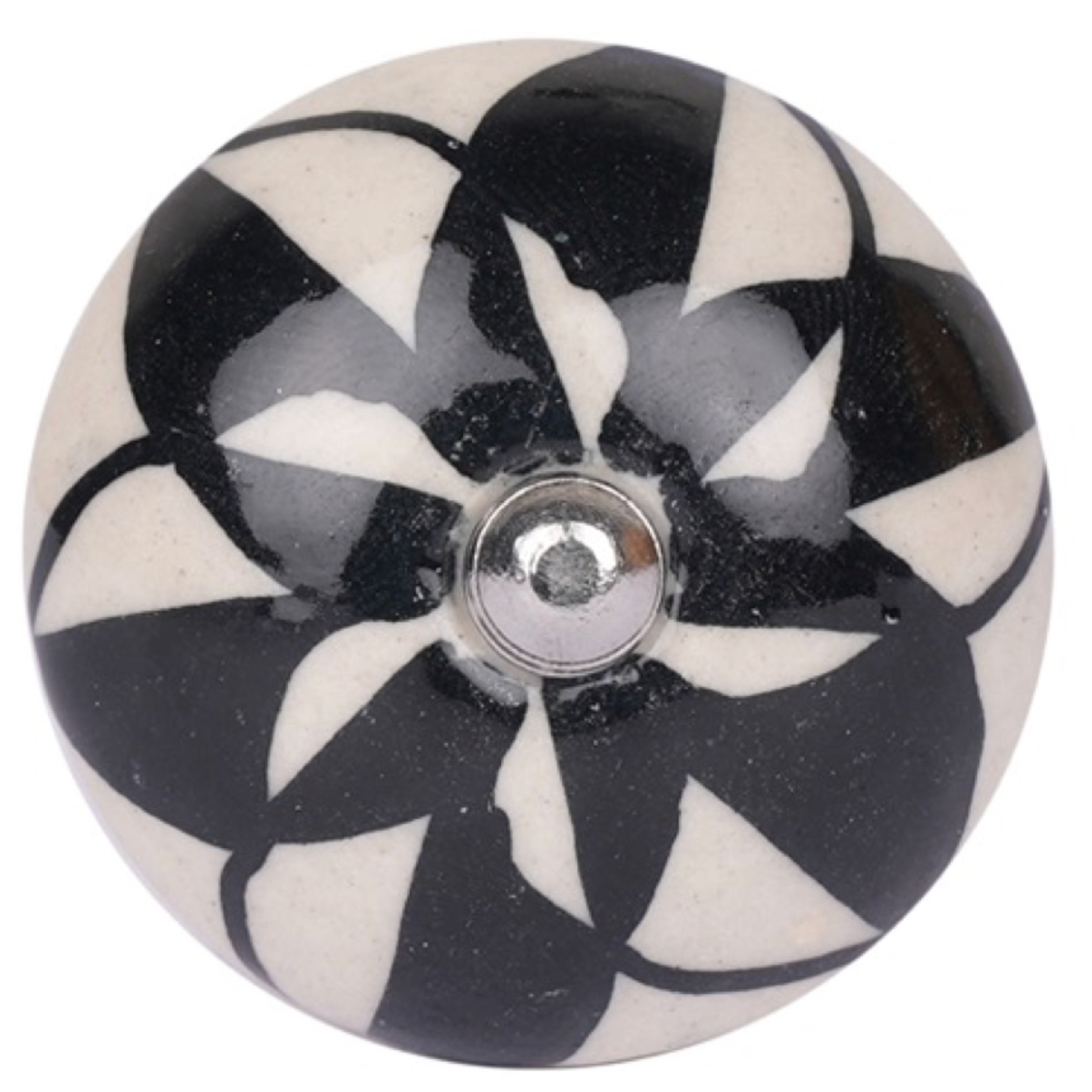 Black and White Ceramic Door Knobs - Assorted Designs