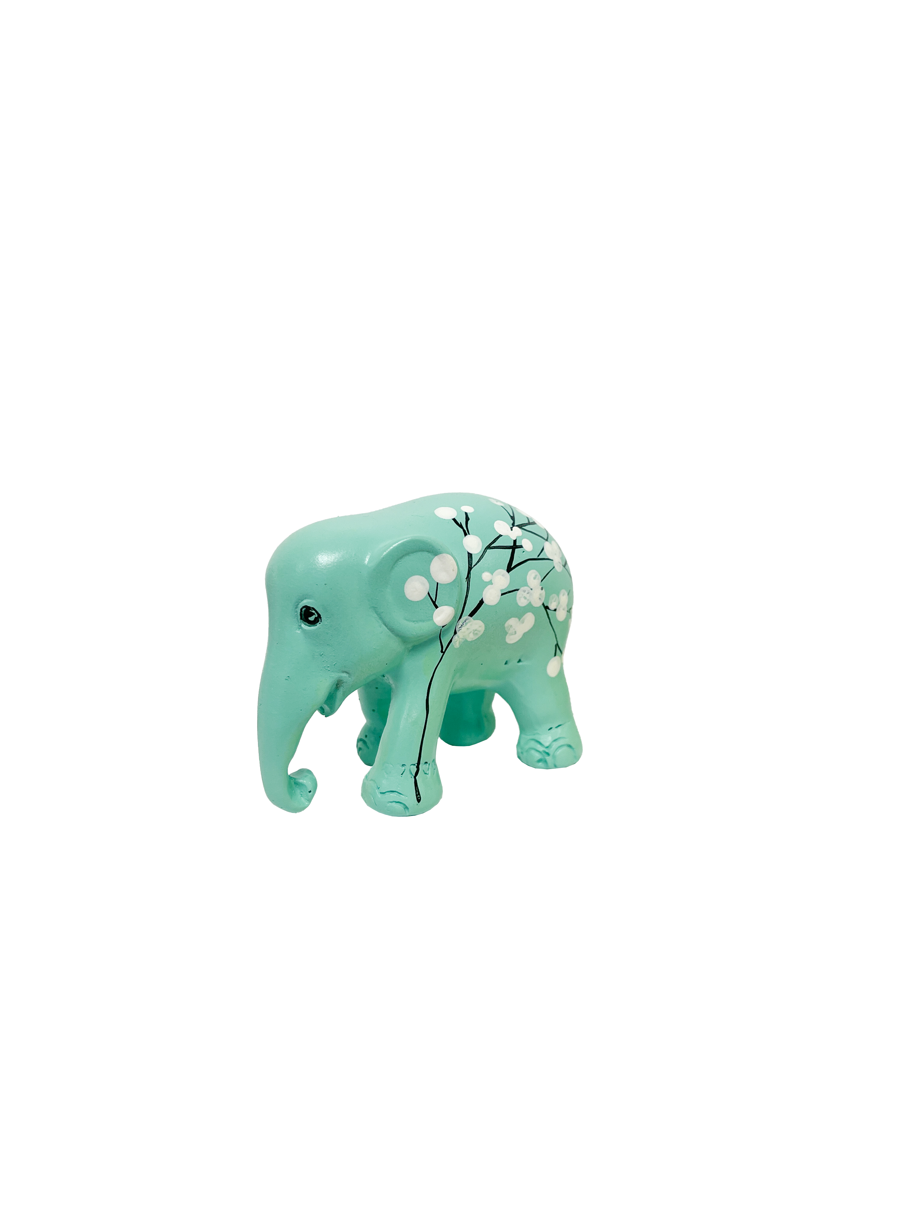 Painted Resin Elephants - Medium