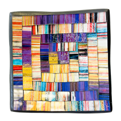 Square Mosaic Bowl - Purple/Gold