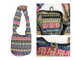 Elephant Print Shoulder Sling Bag