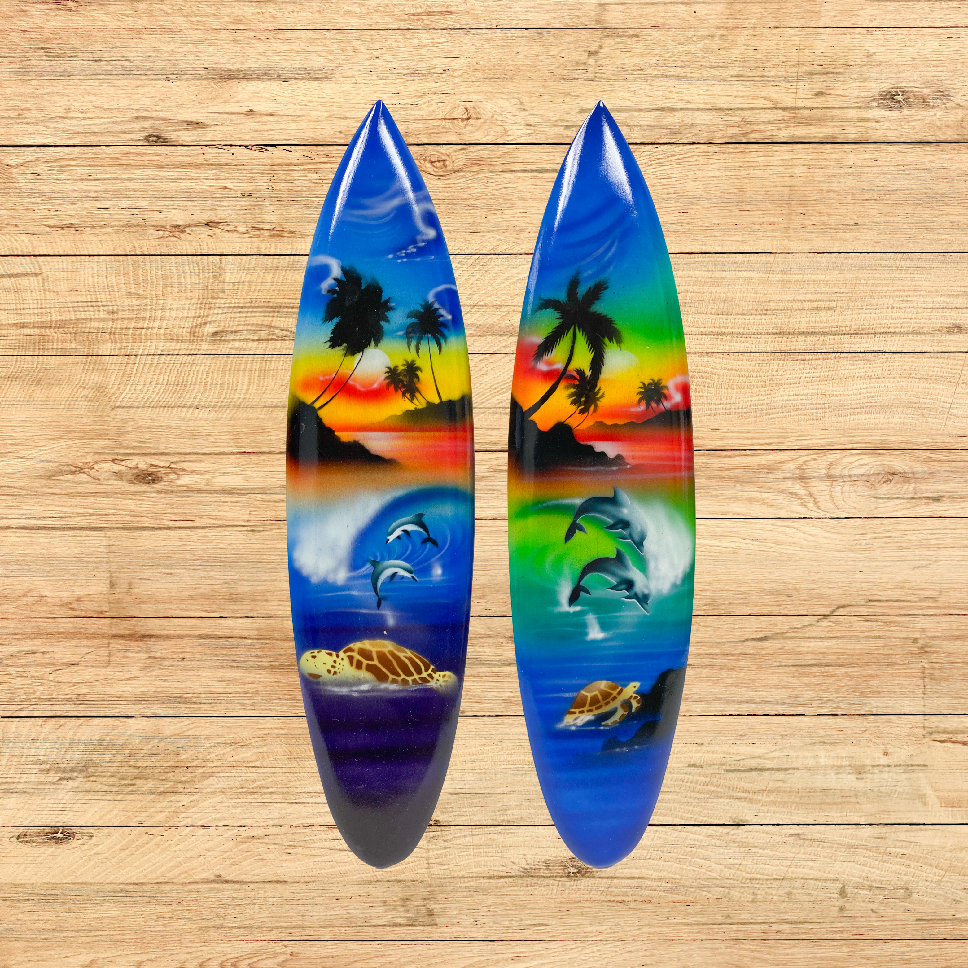 Wooden Painted Surfboard - Various Sizes