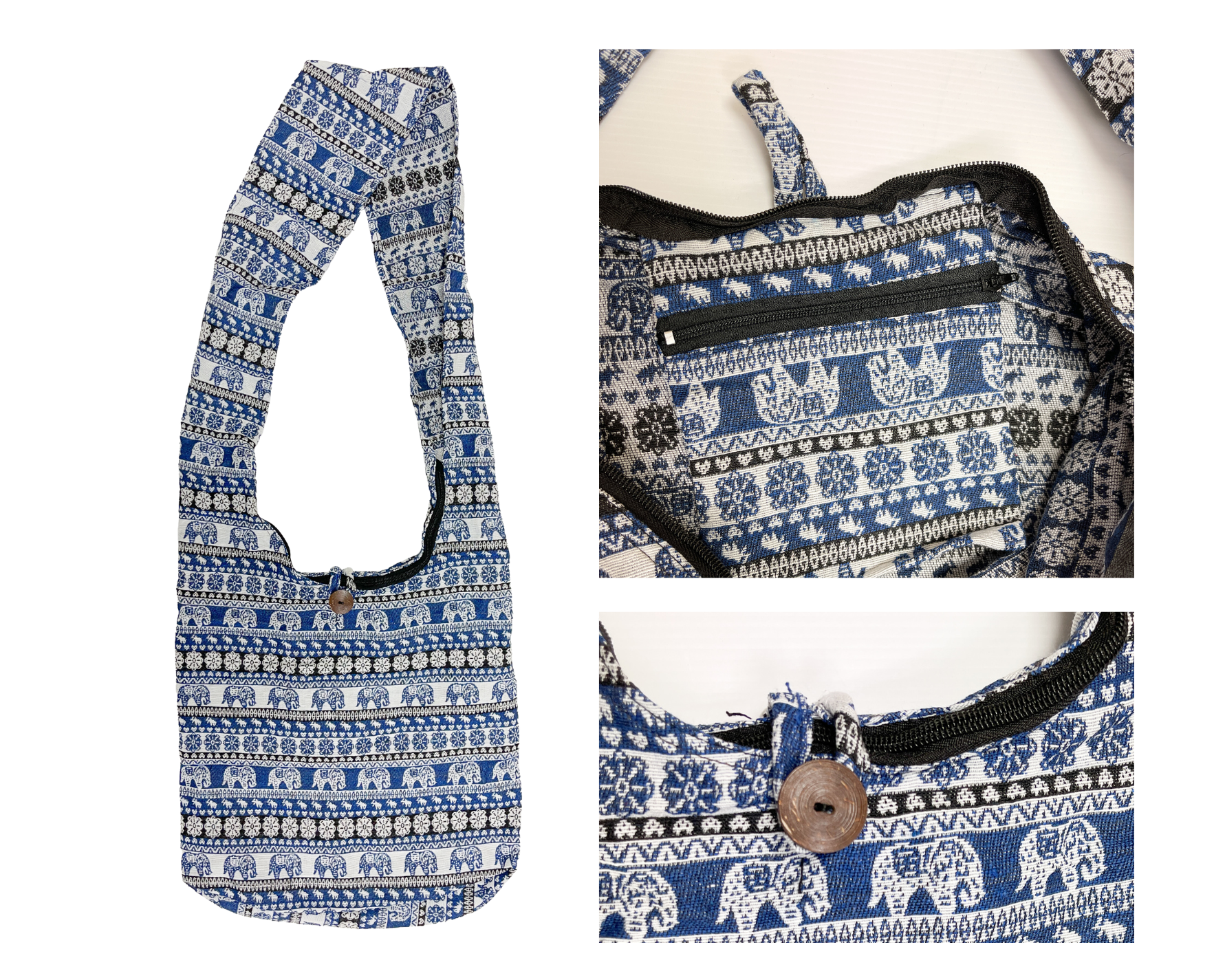 Elephant Print Shoulder Sling Bag