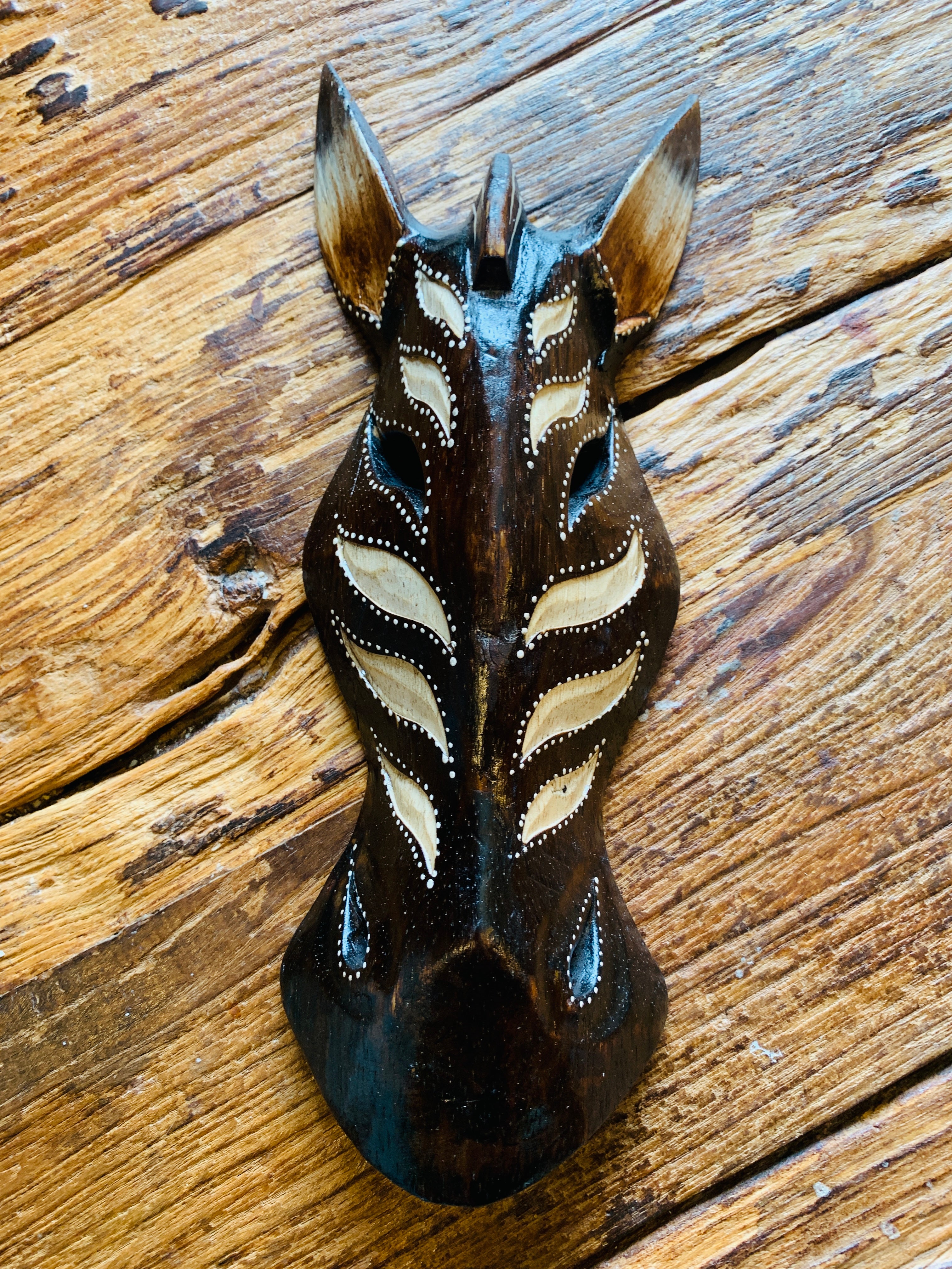 Brown Zebra Mask - Various Sizes