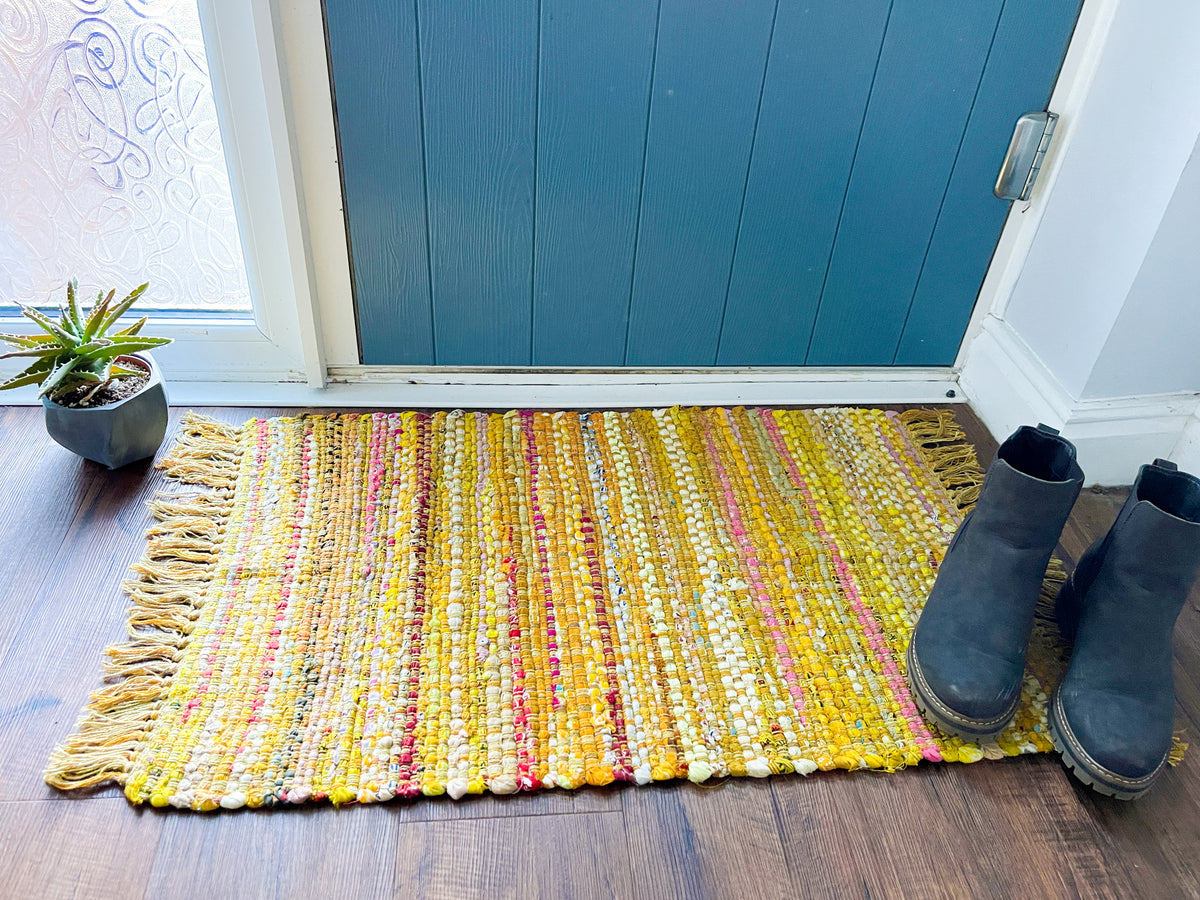 Recycled Chindi Rug - Yellow